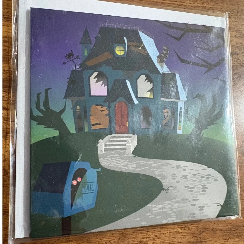 2 Halloween Haunted House & Potions Witch New‎ Treasures Pop-Up Greeting Cards